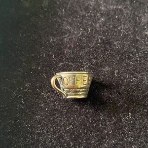 Silver Pandora Coffee Charm